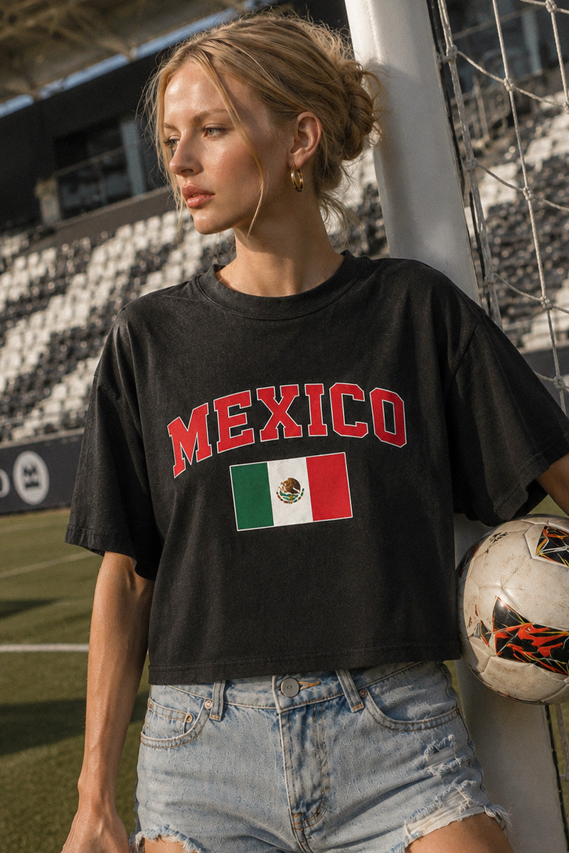 Mexico Graphic Boxy Crop Top