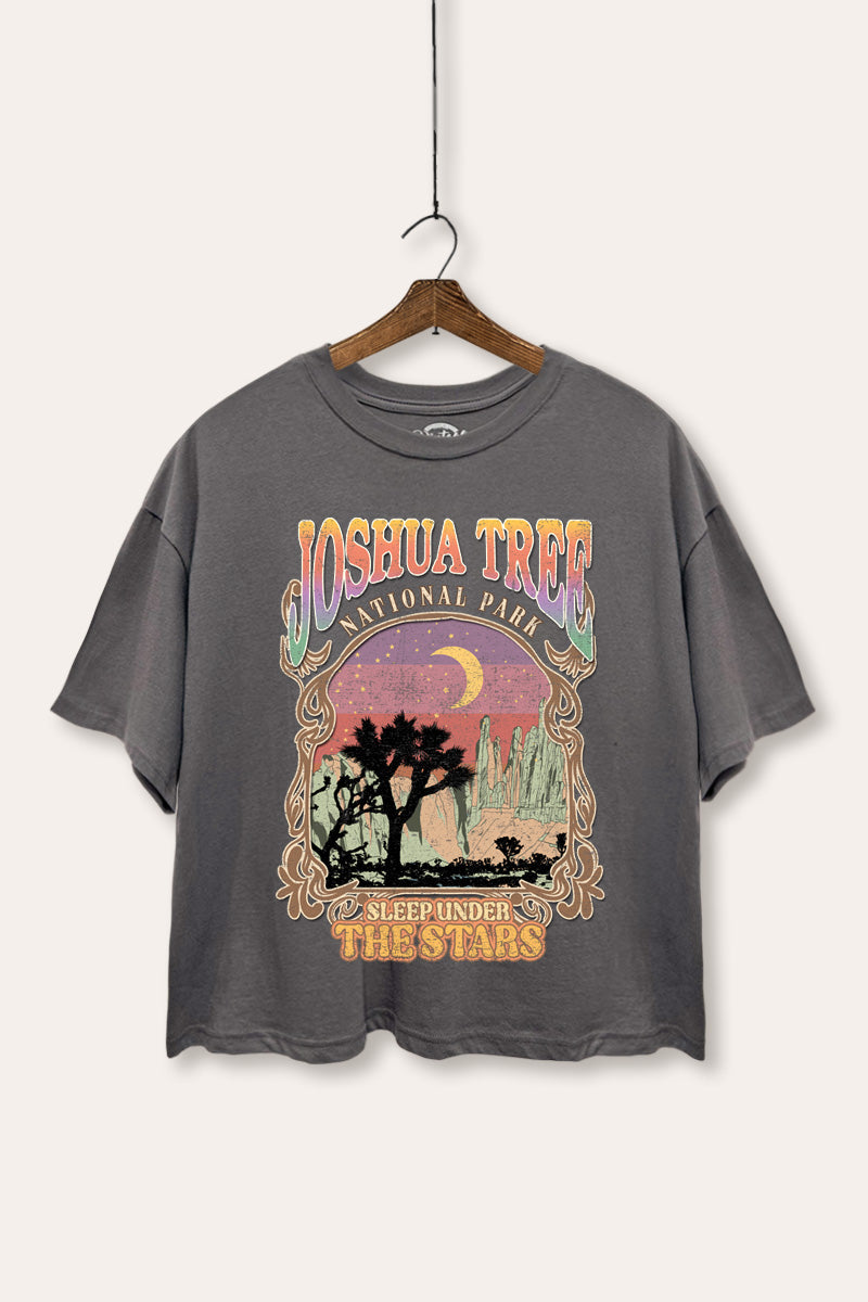 joshua tree theme boxy graphic crop top