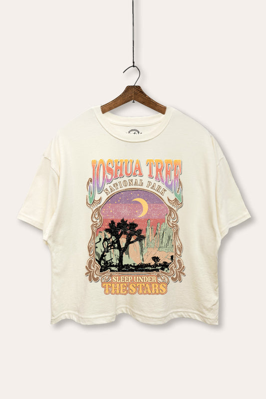 joshua tree theme boxy graphic crop top