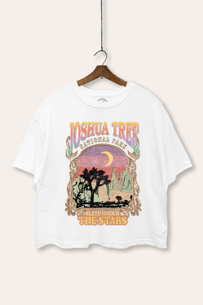joshua tree theme boxy graphic crop top