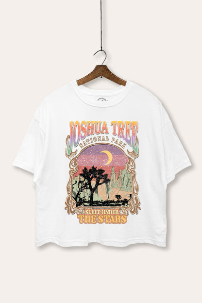 Joshua Tree Desert Stars Graphic Boxy Crop Top