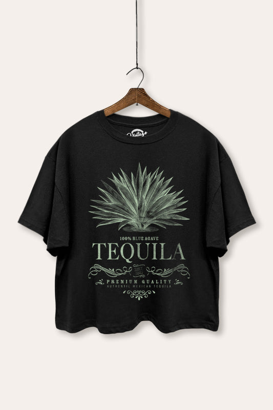 Tequila Agave Graphic Boxy Crop Top