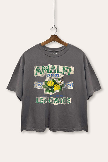 Amalfi Coast Lemon Fruit Graphic Boxy Crop Top