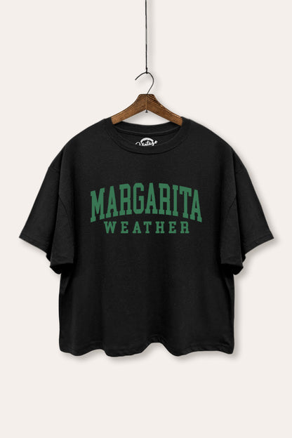 Margarita Weather Typography Boxy Crop Top