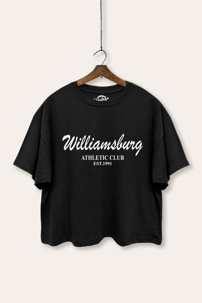 Williamsburg Athletic Club Graphic Boxy Crop Top