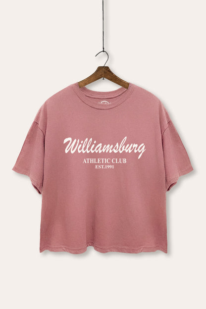 Williamsburg Athletic Club Graphic Boxy Crop Top