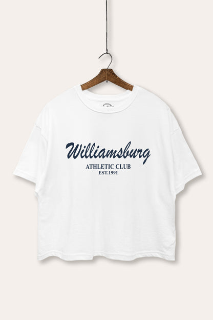 Williamsburg Athletic Club Graphic Boxy Crop Top