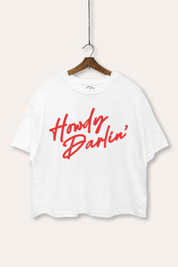 howdy darlin' graphic boxy crop top