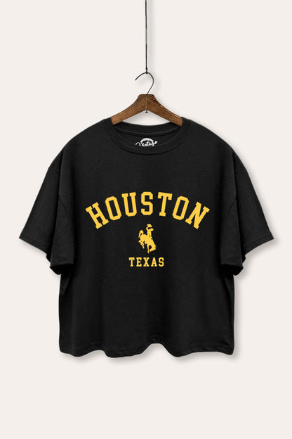 Houston Texas Rodeo Graphic Boxy Crop Top