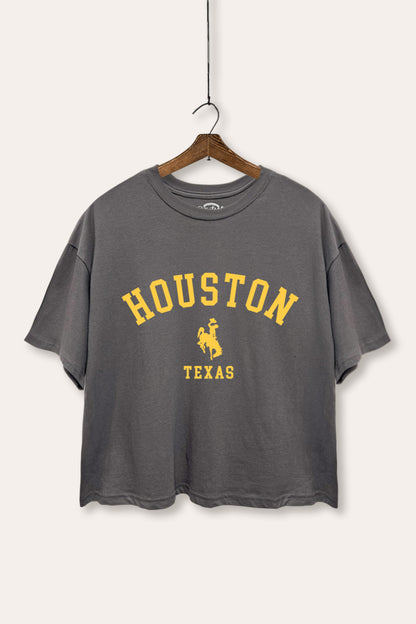 Houston Texas Rodeo Graphic Boxy Crop Top
