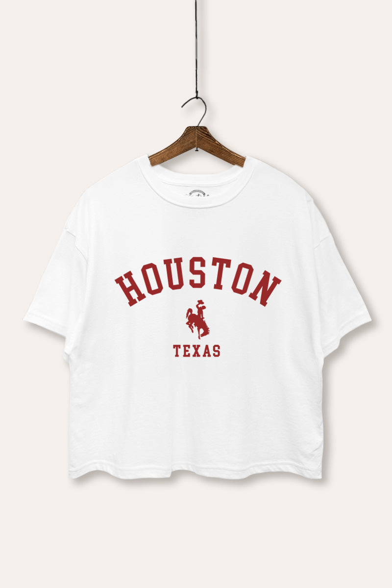 houston texas rodeo graphic boxy crop top