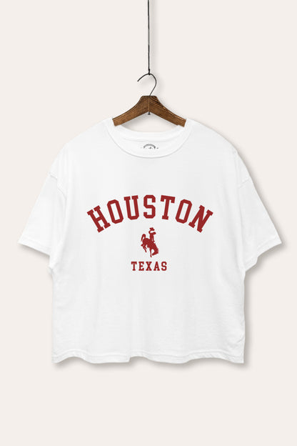 Houston Texas Rodeo Graphic Boxy Crop Top