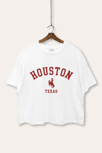 houston texas rodeo graphic boxy crop top