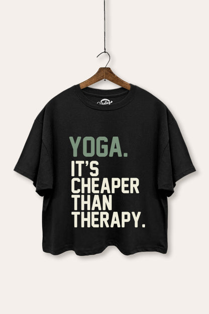 Yoga Therapy Graphic Boxy Crop Top