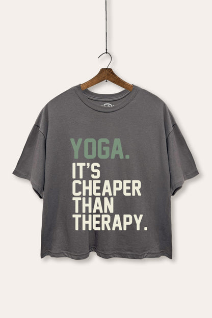 Yoga Therapy Graphic Boxy Crop Top