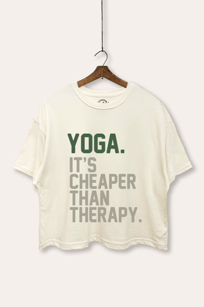 Yoga Therapy Graphic Boxy Crop Top