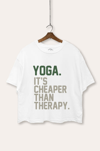 Yoga Therapy Graphic Boxy Crop Top