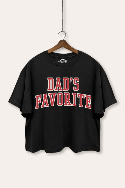Dad's Favorite Typography Boxy Crop Top