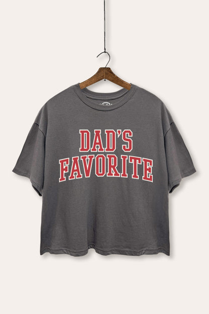 Dad's Favorite Typography Boxy Crop Top