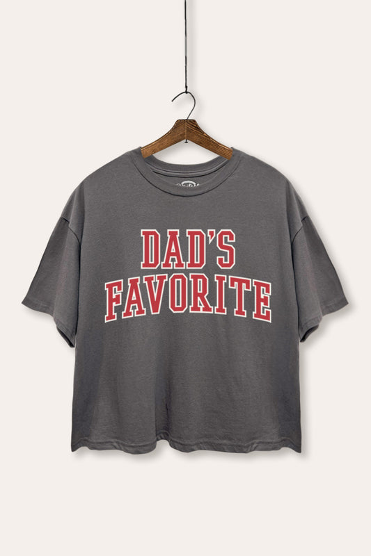 Dad's Favorite Typography Boxy Crop Top