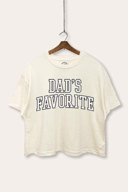 Dad's Favorite Typography Boxy Crop Top