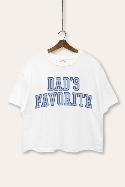 Dad's Favorite Typography Boxy Crop Top