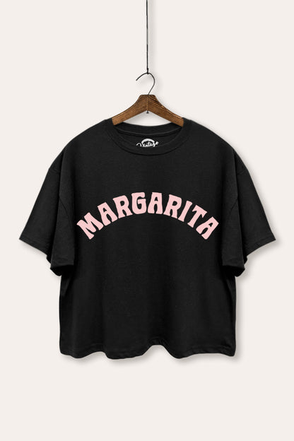 Margarita Arched Typography Boxy Crop Top