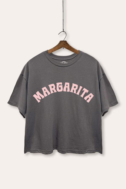 Margarita Arched Typography Boxy Crop Top