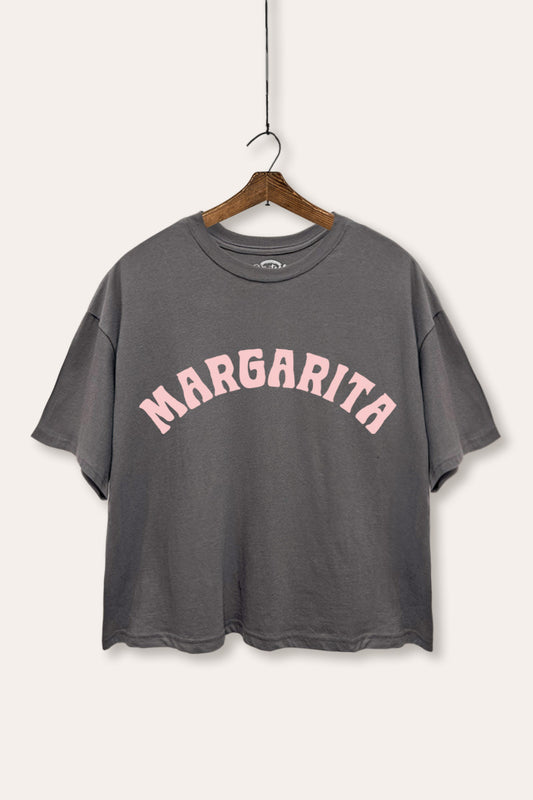 Margarita Arched Typography Boxy Crop Top