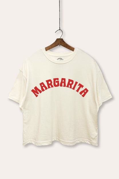 Margarita Arched Typography Boxy Crop Top