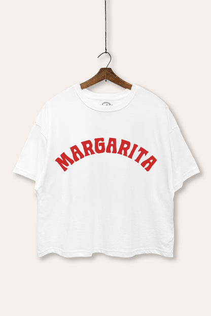 Margarita Arched Typography Boxy Crop Top
