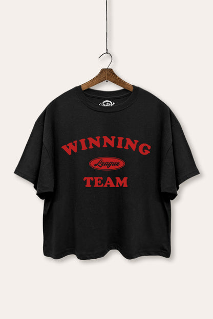 Winning Team League Graphic Boxy Crop Top