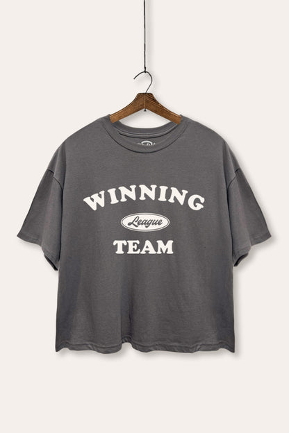 Winning Team League Graphic Boxy Crop Top