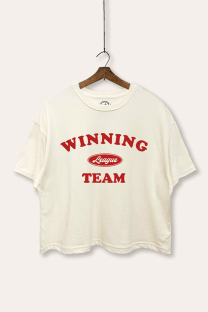 Winning Team League Graphic Boxy Crop Top