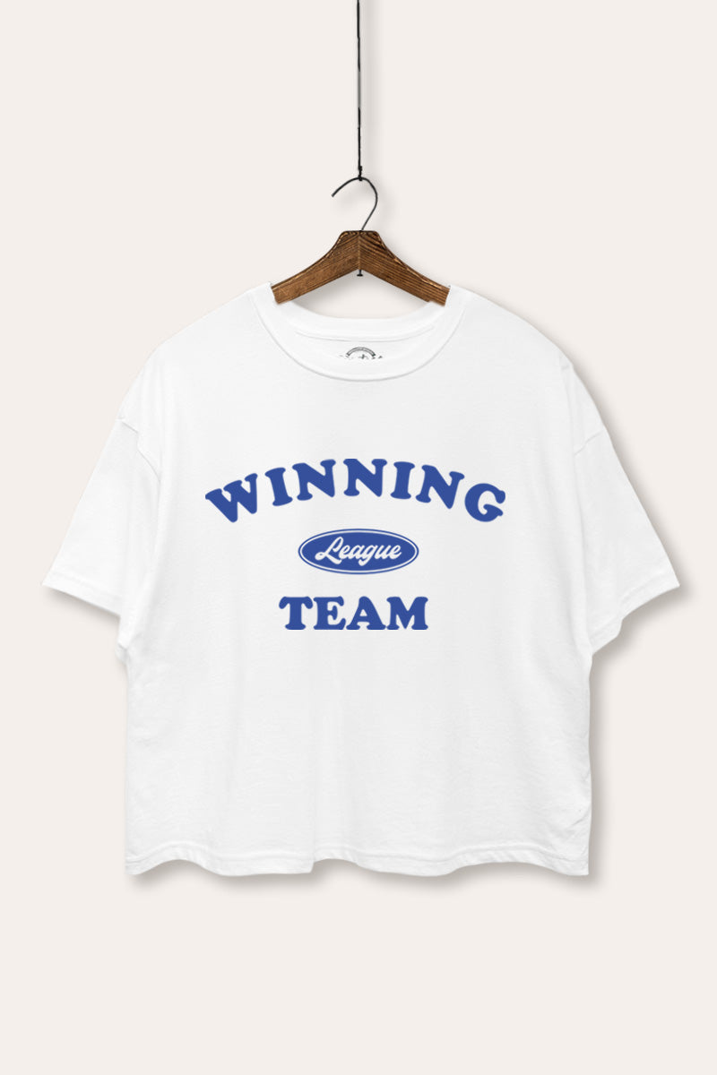 Winning Team League Graphic Boxy Crop Top