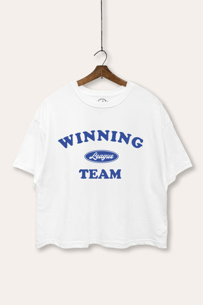 Winning Team League Graphic Boxy Crop Top