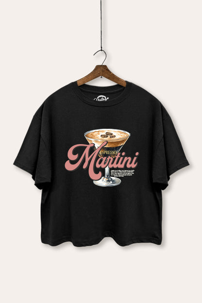 Espresso Martini Graphic Boxy Crop Top