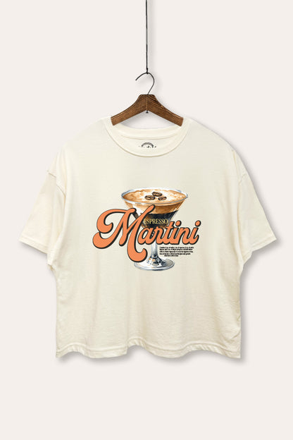 Espresso Martini Graphic Boxy Crop Top