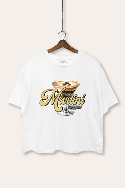 Espresso Martini Graphic Boxy Crop Top