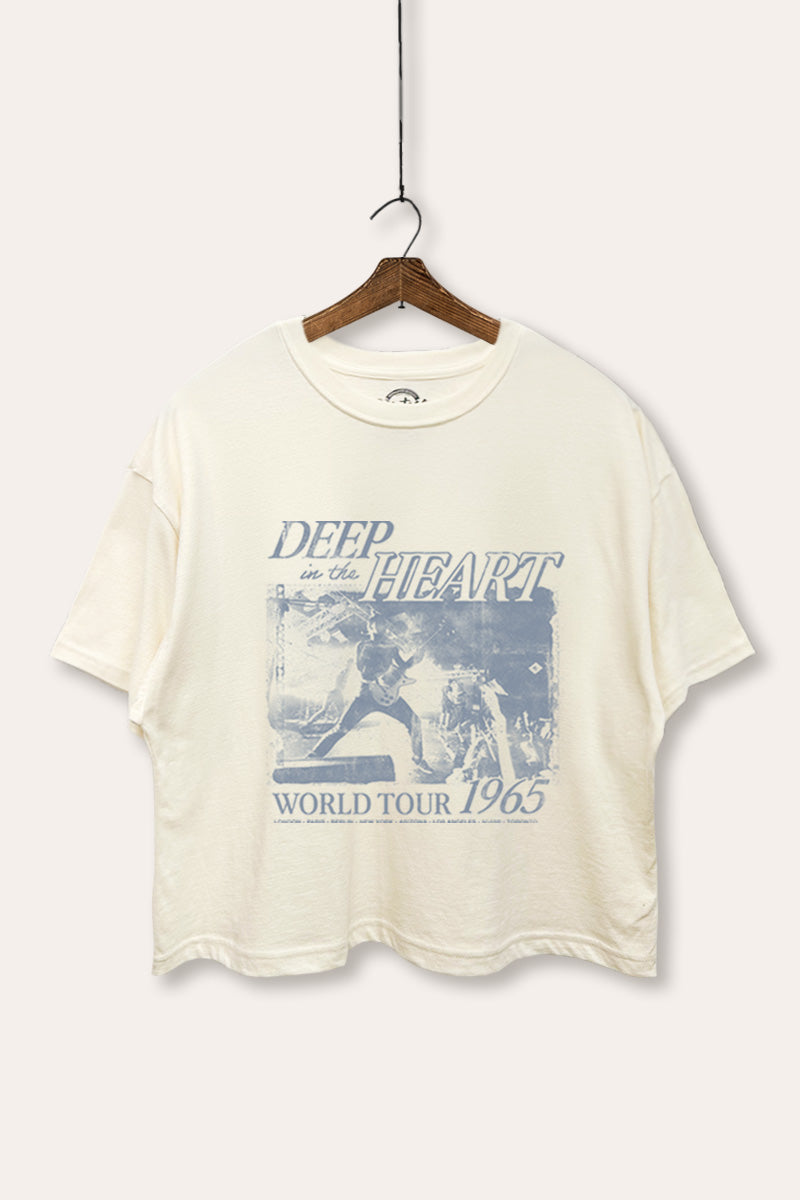 World Tour Music Concert Graphic Boxy Crop Top