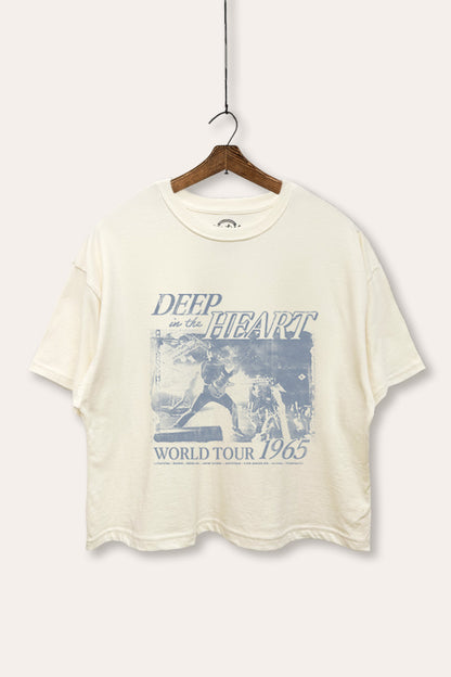 World Tour Music Concert Graphic Boxy Crop Top