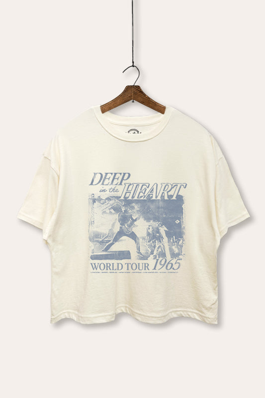 World Tour Music Concert Graphic Boxy Crop Top