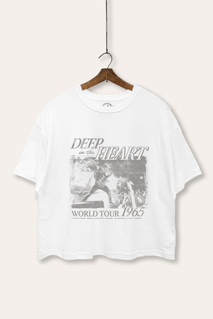 World Tour Music Concert Graphic Boxy Crop Top