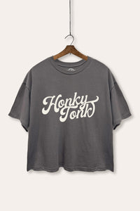 honky tonk graphic boxy crop top