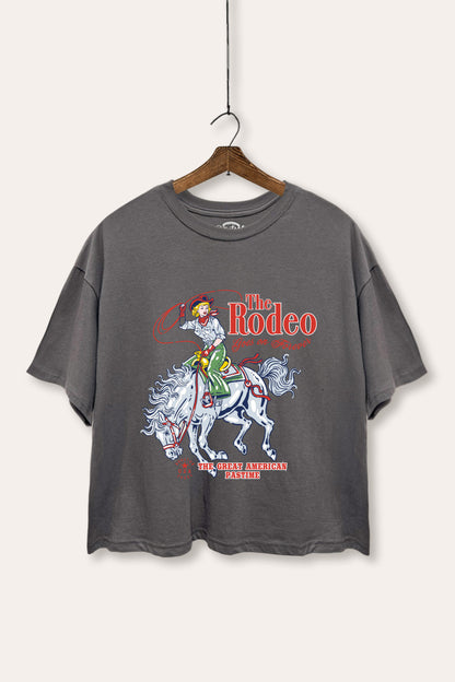 "the rodeo" graphic boxy crop top
