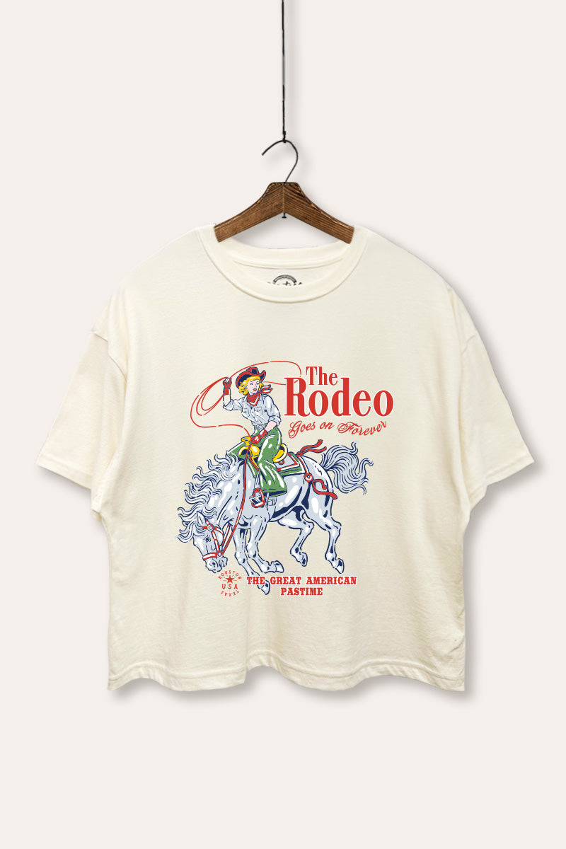 "the rodeo" graphic boxy crop top