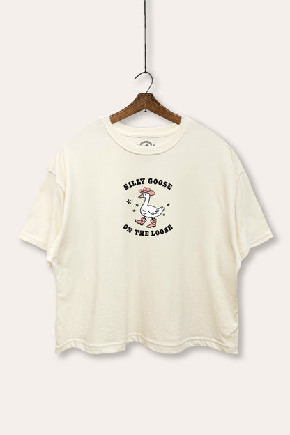 Silly Goose Western Graphic Boxy Crop Top