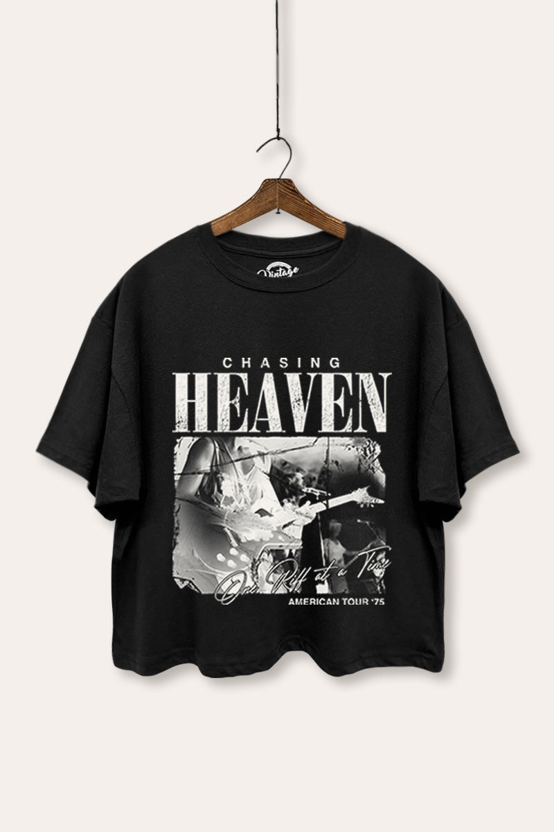Rock American Tour Graphic Boxy Crop Top
