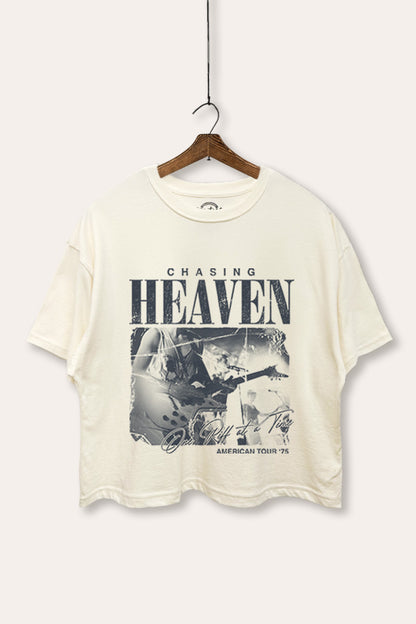 Rock American Tour Graphic Boxy Crop Top