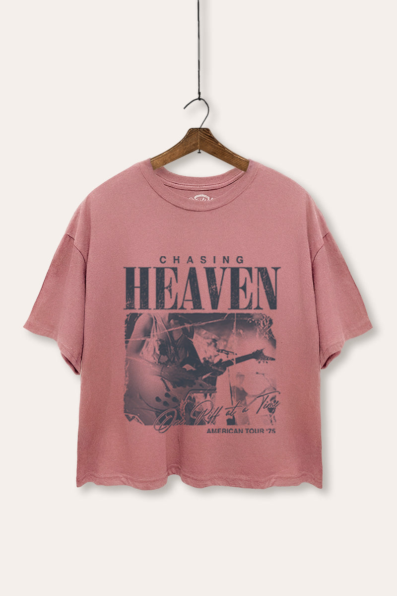 Rock American Tour Graphic Boxy Crop Top